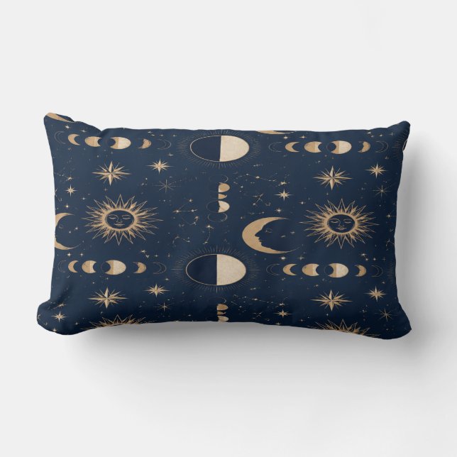 Almofada Lombar Celestial Moon Stars Pillow (Frente)