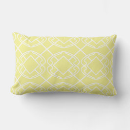 Almofada Lombar Cello Manteiga Suave Amarelo Design Treliça