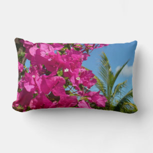 Almofada Lombar Cena da Natureza Tropical de Bougainvillea e Palm 