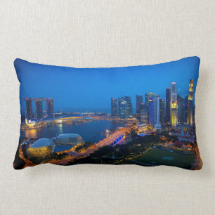 Almofada Lombar Centro de Singapura à noite