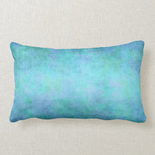 Almofada Lombar Cerceta azul, roxa, Aqua, e aguarela violeta