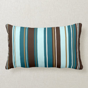 Almofada Lombar Cercetas verticais creme & ouro de Brown do design