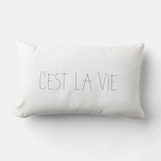 Almofada Lombar C'est La Vie - Essa é a vida (Frente)
