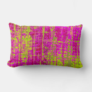 Almofada Lombar Chartreuse Beijo Rosa e Abstrato Verde