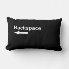 Almofada Lombar Chave de computador do retrocesso (preto)