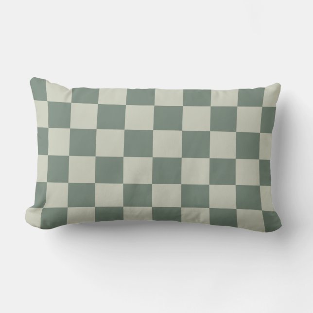 Almofada Lombar Checkerboard verde (Frente)