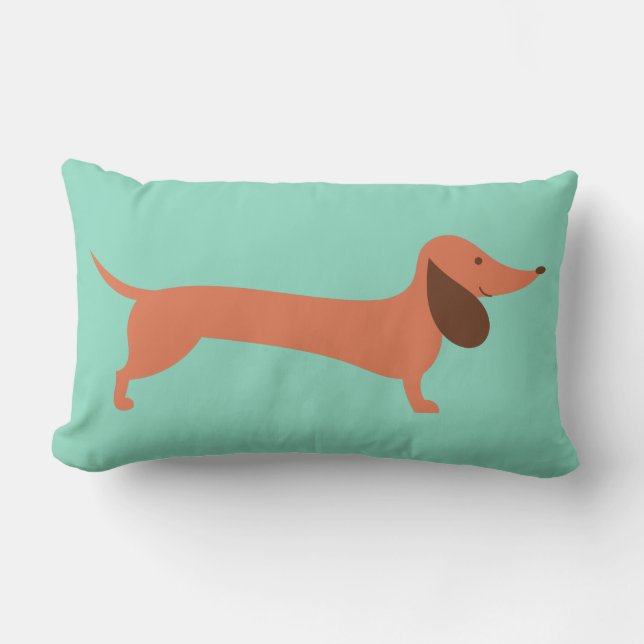 Almofada Lombar Cheerful Dachshund (Frente)