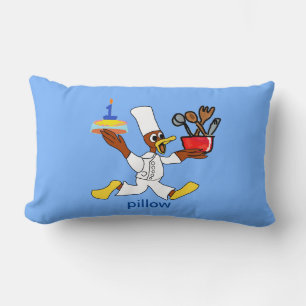Almofada Lombar Chef Ducky Kazoo Por favor, não jogue Travesseiro 