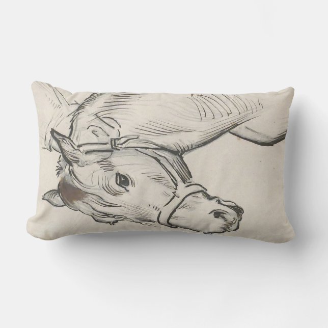 Almofada Lombar Chefe de Cavalo (por Alfred Dehodencq) (Frente)