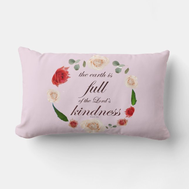 Almofada Lombar cheio psalm 33 (Frente)