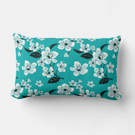 ALMOFADA LOMBAR CHERRY BLOSSOM - SAKURA (TEAL)