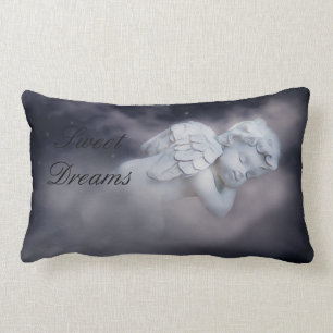 Almofada Lombar Cherub Doce Dormindo Em Travesseiros De Nuvens