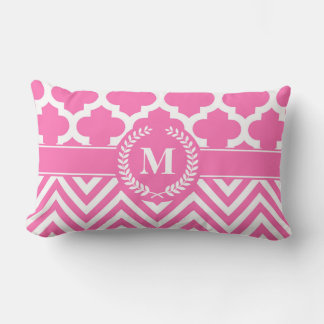 Almofada Lombar Chevron e Quatrefoil