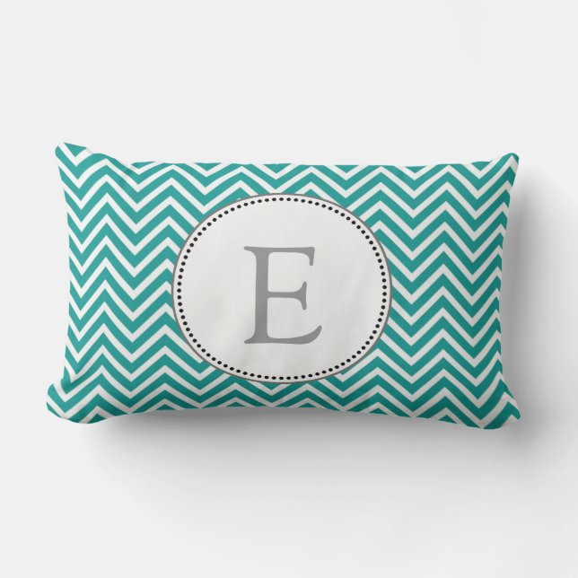 Almofada Lombar Chevron zigzag elegante, clássico e branco (Frente)