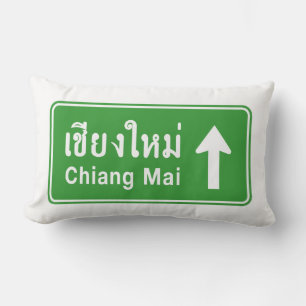 Almofada Lombar Chiang Mai À Frente ⚠ Sinal De Tráfego Rodoviário 