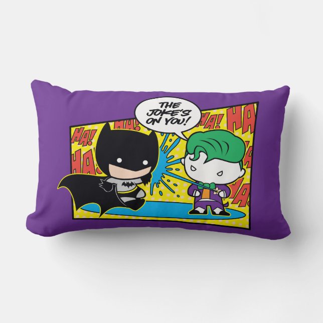 Almofada Lombar Chibi Joker Pranking Chibi Batman (Frente)