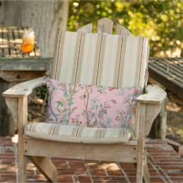 Almofada Lombar Chinoiserie cor-de-rosa
