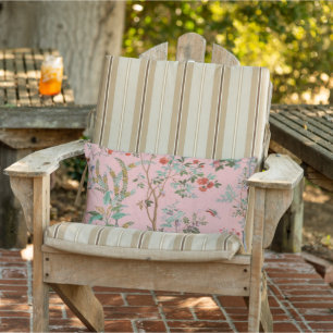 Almofada Lombar Chinoiserie cor-de-rosa