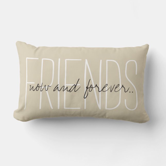Almofada Lombar CHIQUE PILLOW_ " AMIGOS… agora e para sempre… " (Frente)