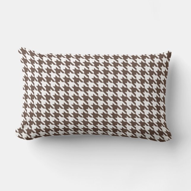 Almofada Lombar Chocolate Brown Houndstooth (Frente)