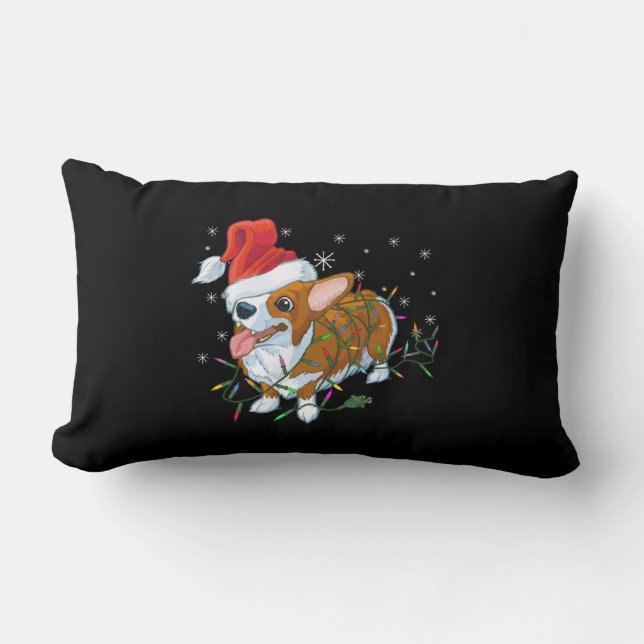 Almofada Lombar Christmas Corgi (Frente)