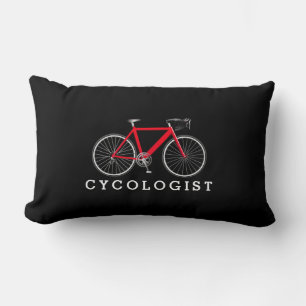Almofada Lombar Ciclista Bicicleta Vermelha No Preto