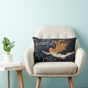 Almofada Lombar Ciclos Gladiator, Arte Nova Vitoriana Vintage