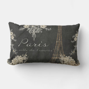 Almofada Lombar Cidade de Paris do quadro da torre Eiffel do amor