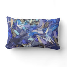 Cinza branca indigo azul faixas geométricas de abs