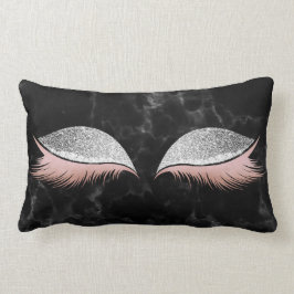 Almofada Lombar Cinza de prata Glama Preto Maquietando Mármore Pre