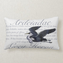 Almofada Lombar Cinza Heron Bird Lumbar Travesseiro