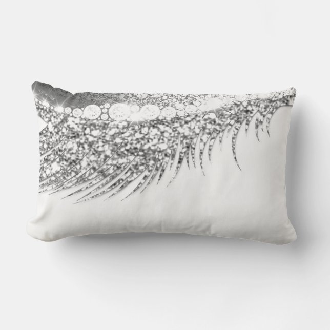 Almofada Lombar Cinza Lux Makeup Lash Cinza Prata White (Frente)