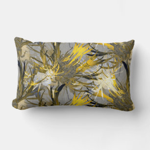 Almofada Lombar Cinza Moderna Abstrato Elegante