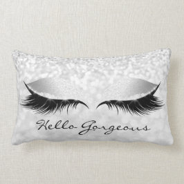 Almofada Lombar Cinza Silver Cinza Makeup Lashes Hello Gorgeth