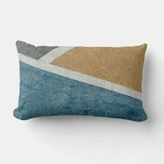 Almofada Lombar Cinzas de término, amarelas e pavimentação pintada (Frente)