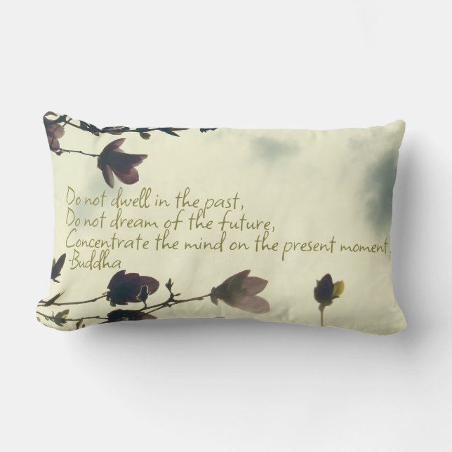 Almofada Lombar Citação Buda sobre o passado (Frente)