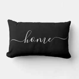 Almofada Lombar Citação de tipografia caligrafia Preto e Branco em