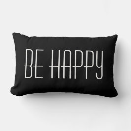 Almofada Lombar Citação Moderna Simples Palavras Preto e Branco Se