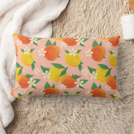Almofada Lombar Citrus Orange Lemon Lumbar Throw Pillow