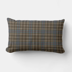 Almofada Lombar Clã Duncan Brown e Tartan escocês cinzento