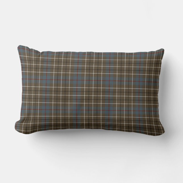 Almofada Lombar Clan Duncan Brown e a Cinza Scottish Tartan (Frente)