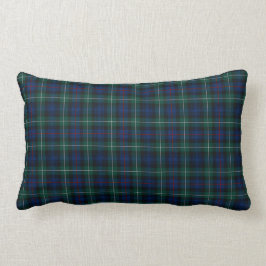 Almofada Lombar Clan Mackenzie Tartan Dark Blue e Xadrez Verde