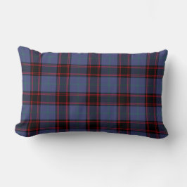 Almofada Lombar Clan Rutherford Tartan Royal Blue e Black Xadrez