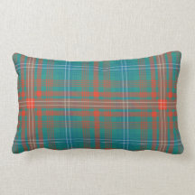Clan Wilson Xadrez Turquoise Orange Check Tartan