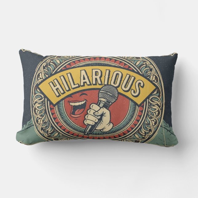 Almofada Lombar  Classic Hilarious Mic Throw Pillow (Frente)