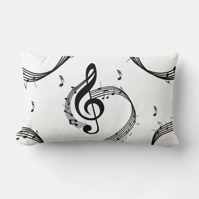 Almofada Lombar Climactic G Clef Music (Frente)