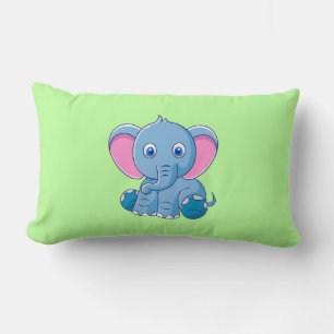 Almofada Lombar Clip-art de desenho animado de elefante bebê-64832