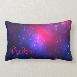 Almofada Lombar Cluster Personalizado de Rosa Quente e Pandora Azu