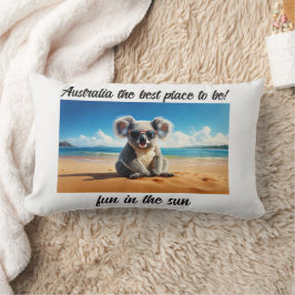 Almofada Lombar Coala praia arenosa Austrália o melhor lugar para
