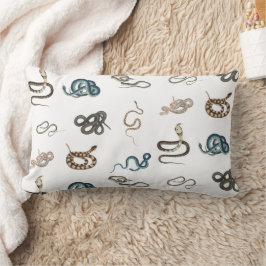 Almofada Lombar Cobras Coloridos Padrão Animal Réptil